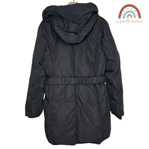 New! Noize Ariana Parka Insulated Puffer Belted Hooded Jacket NWOT - Picture 5 of 16